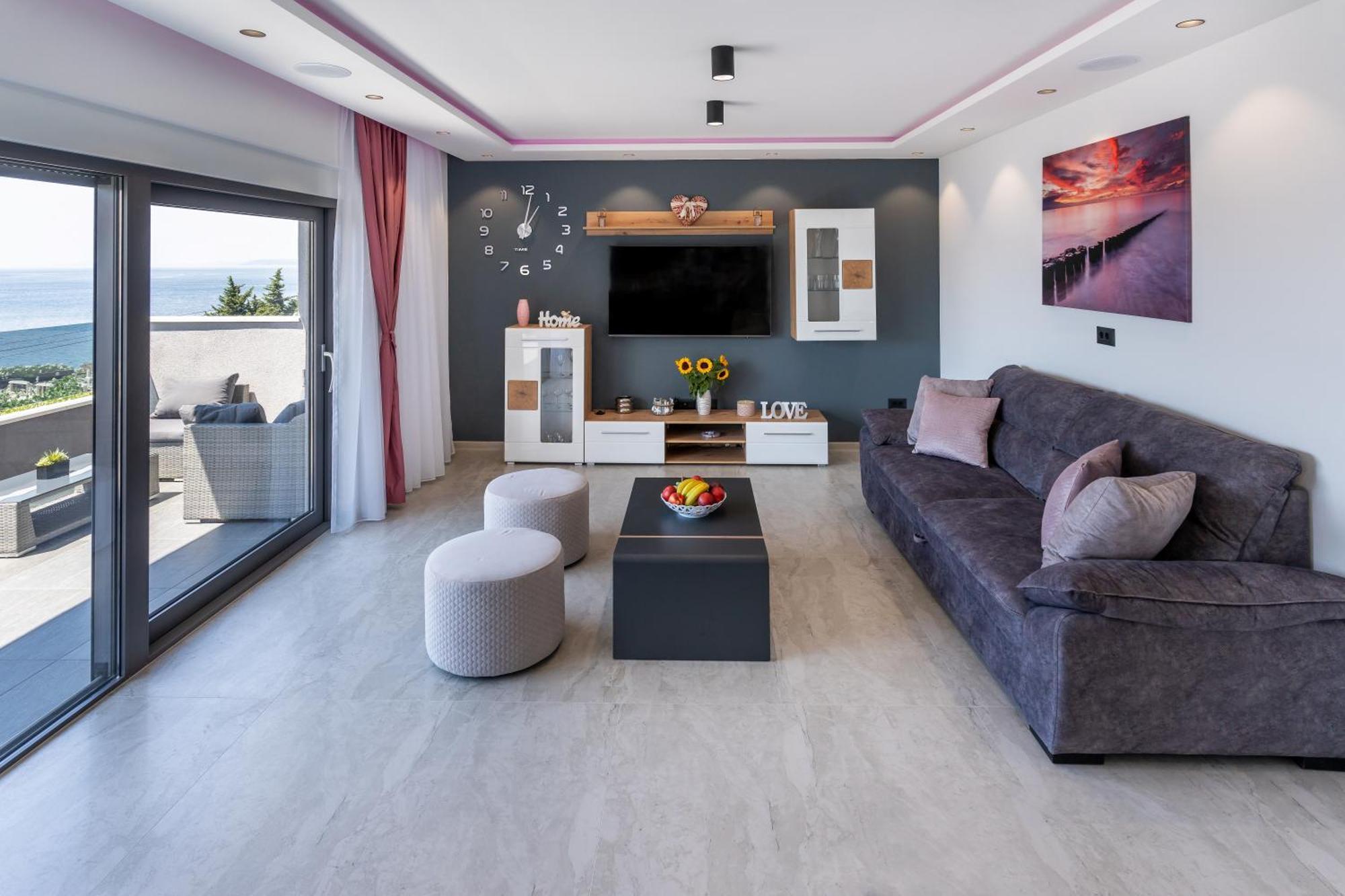 Luxury Apartment Lorena - Private Heated Pool - Есенице Экстерьер фото