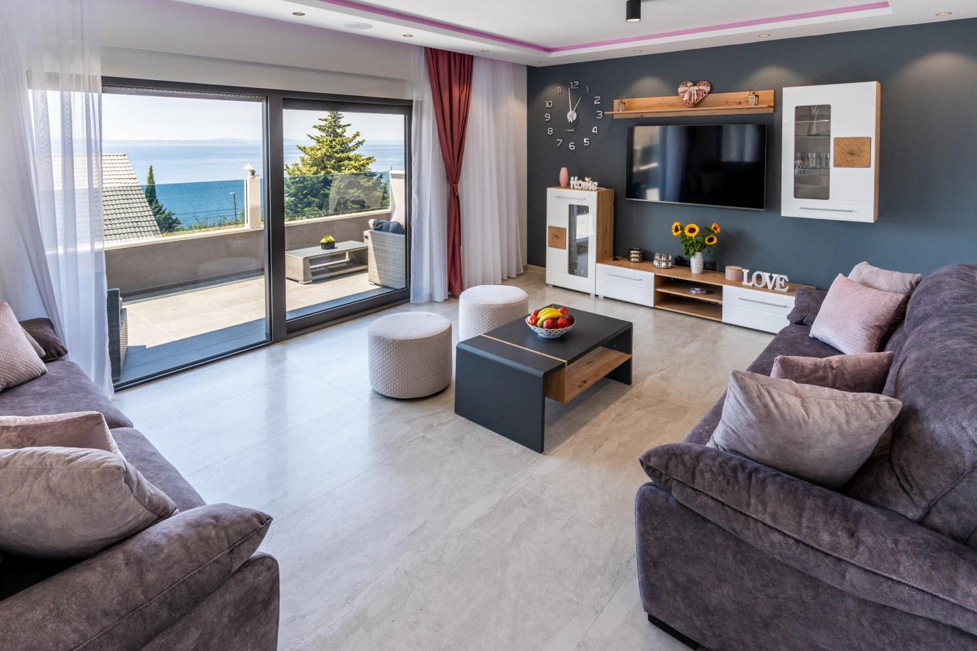 Luxury Apartment Lorena - Private Heated Pool - Есенице Экстерьер фото